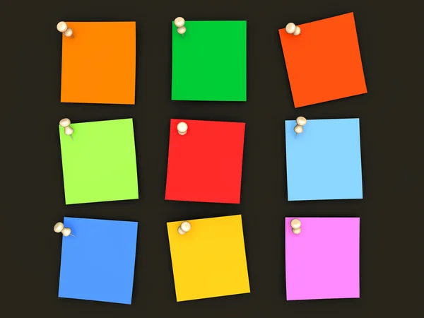 Notas de papel coloridas — Fotografia de Stock